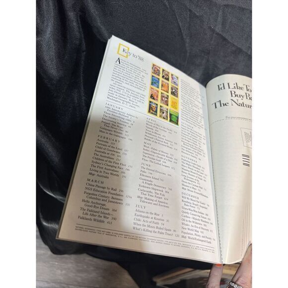 December 1988 National Geographic HOLOGRAM EARTH 🌍 / MCDONALD'S AD‎ Front/Back - Picture 16 of 16